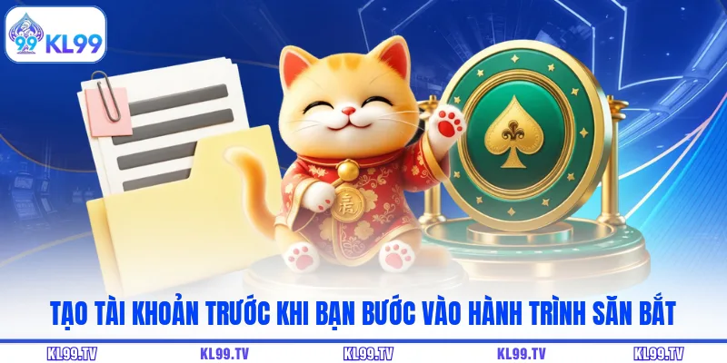 Tạo tài khoản trước khi bạn bước vào hành trình săn bắt
